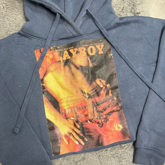 Missguided x Playboy cropped hoodie size 6 - Picture 4 of 5